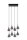 Pendelleuchte Rauchglas Metall L:49,5 cm G4 8-flammig