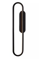 LED Wandleuchte indirekt Metall Schwarz H:60 cm 2700 K