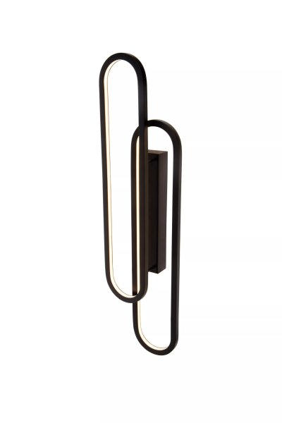 LED Wandleuchte indirekt Metall Schwarz H:75 cm 2700 K