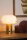 Dimmbare Tischlampe Glas Metall Weiß Gold E14 21 cm