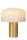 Dimmbare Tischlampe Glas Metall Weiß Gold E27 35 cm