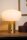Dimmbare Tischlampe Glas Metall Weiß Gold E27 35 cm