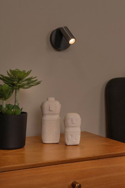 LED Akku Wandspot Grau Schwarz magnetisch 2700-4000 K