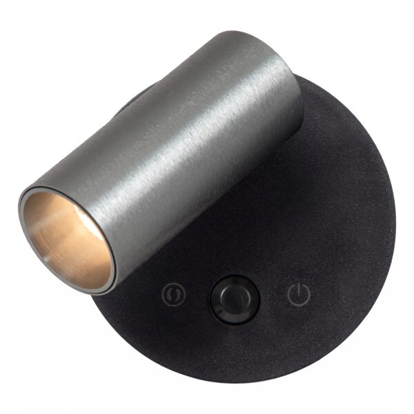 LED Akku Wandstrahler Sensor Grau Schwarz 2700-4000 K