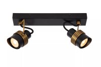 Flexibler Deckenstrahler 2-flammig Gold Schwarz GU10