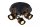 Deckenspot flexibel 3-flammig Gold Schwarz GU10 B:21 cm