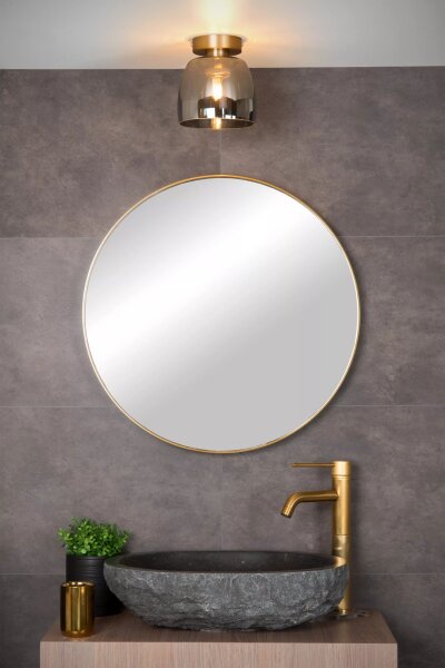 Blendarme Deckenlampe Rauchglas Gold IP44 elegant Retro