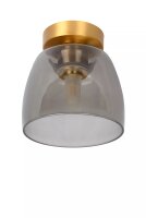 Blendarme Deckenlampe Rauchglas Gold IP44 elegant Retro
