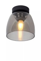 Blendarme Deckenlampe Rauchglas Schwarz IP44 G9...
