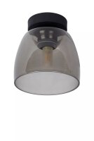 Blendarme Deckenlampe Rauchglas Schwarz IP44 G9...