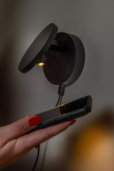 LED Wandlampe verstellbar Schwarz T:15,1 cm 1800-3000 K