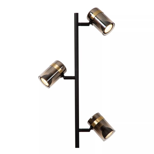 Stehleuchte GU10 3-flammig Rauchglas 154 cm flexibel