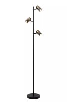 Stehleuchte GU10 3-flammig Rauchglas 154 cm flexibel