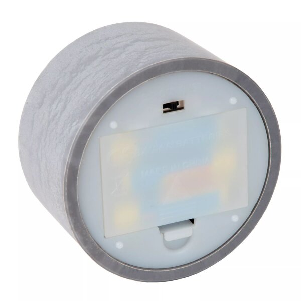 LED Tischlampe 3-er Set Rauchglas Grau Ø8 cm 2700 K