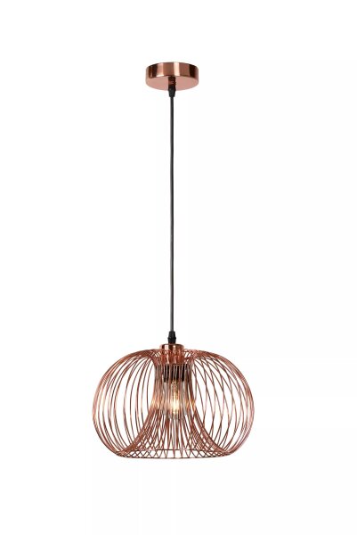 Pendelleuchte Metall in Kupfer E27 Ø30 cm rund Modern