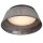 LED Deckenlampe Rauchglas Metall Schwarz Ø35 cm 2900 K