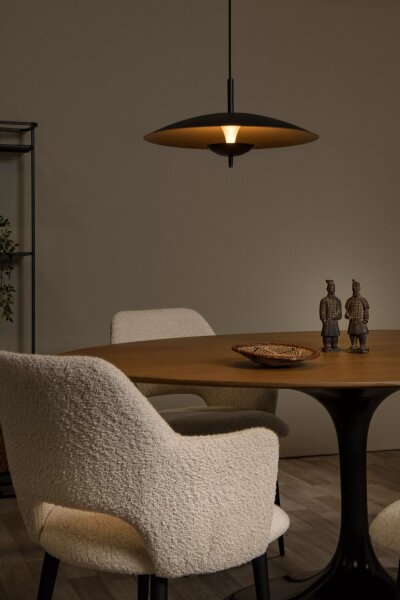 LED Hängeleuchte Loft Metall Schwarz Gold Ø47 cm 3000 K