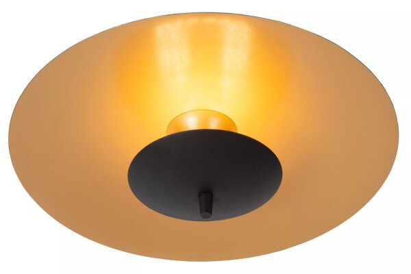 LED Deckenleuchte Loft Metall Schwarz Gold Ø35 cm 9 W