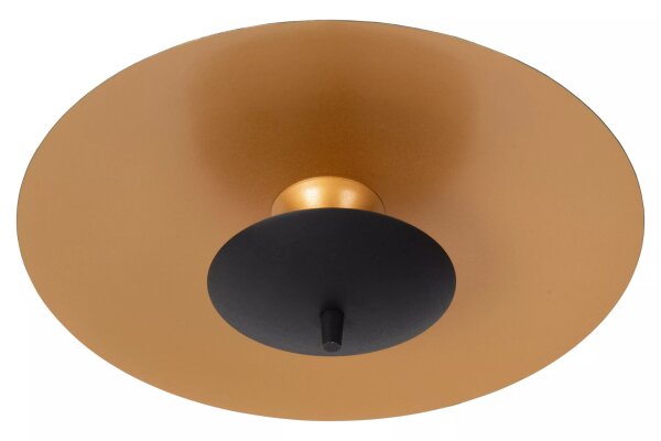 LED Deckenleuchte Loft Metall Schwarz Gold Ø35 cm 9 W