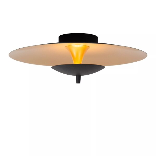 LED Deckenleuchte Loft Metall Schwarz Gold Ø35 cm 9 W