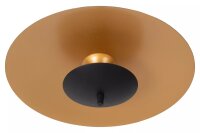 LED Deckenleuchte Loft Metall Schwarz Gold Ø35 cm 9 W