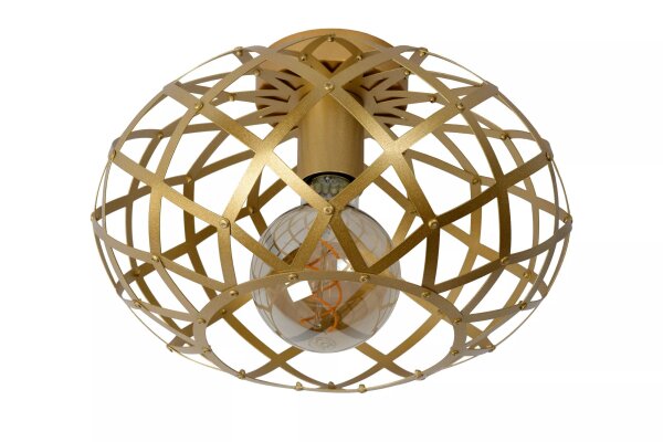 Dekorative Deckenleuchte Gold Ø30 cm rund E27 Industrie