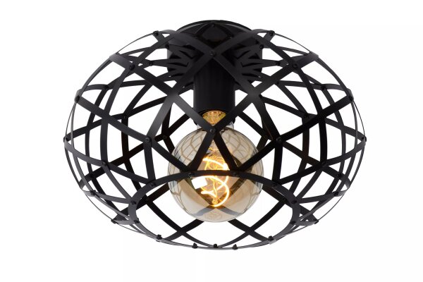Dekorative Deckenlampe Schwarz Ø30 cm E27 Industrie