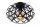 Dekorative Deckenlampe Schwarz Ø30 cm E27 Industrie