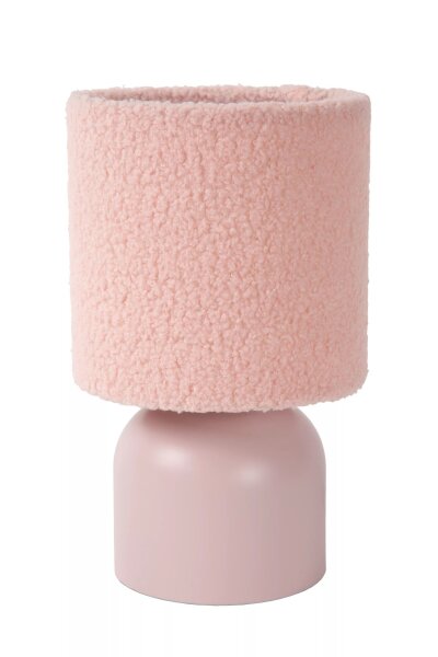 Wohnliche Tischlampe Stoff Pink E14 28 cm blendarm