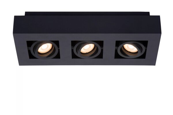 Deckenstrahler Aluminium Schwarz 36 cm GU10 3-flammig