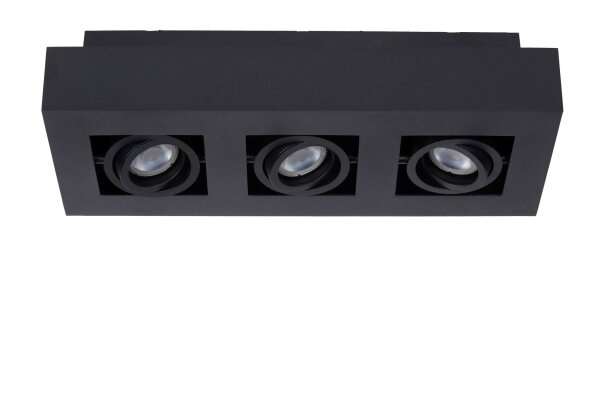 Deckenstrahler Aluminium Schwarz 36 cm GU10 3-flammig