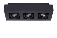 Deckenstrahler Aluminium Schwarz 36 cm GU10 3-flammig