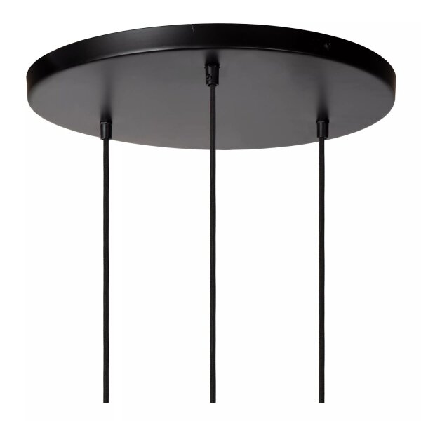 Pendelleuchte Papier Natur Schwarz B:60 cm E27 3-flmg