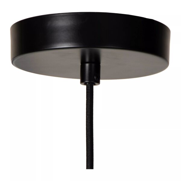 Runde Pendelleuchte Papier Natur Schwarz Ø70 cm E27