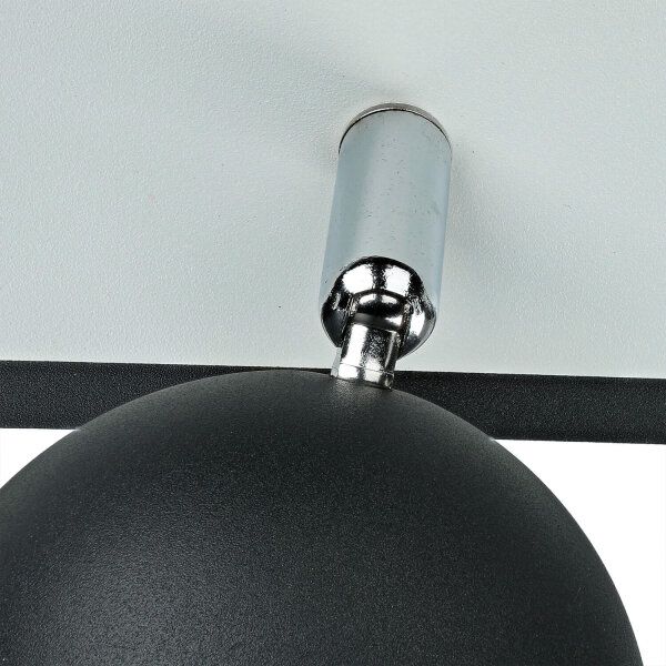 Deckenstrahler klein B: 28 cm 2-flammig GU10 Schwarz Weiß