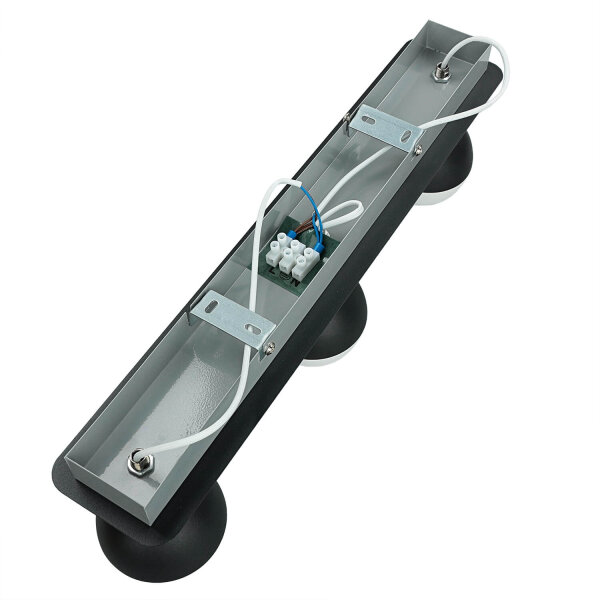 Deckenstrahler Schwarz Weiß B: 43 cm 3-flammig GU10