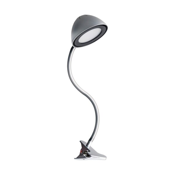 LED Klemmleuchte Flexarm H: 60 cm in Silber 4100 K 248 lm