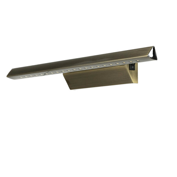 LED Bilderlampe B: 40,7 cm in Messing antik 3900 K neutralweiß