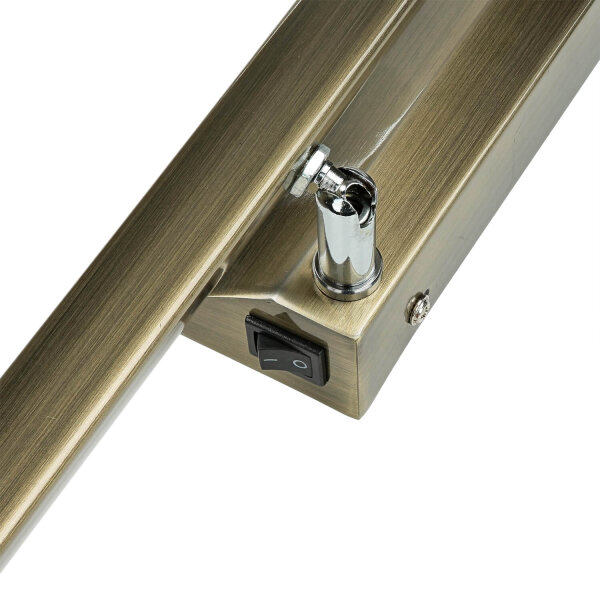 LED Bilderlampe B: 40,7 cm in Messing antik 3900 K neutralweiß