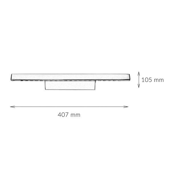 LED Bilderlampe B: 40,7 cm in Messing antik 3900 K neutralweiß