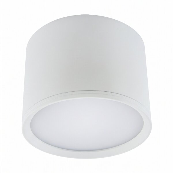 LED Deckenlampe Weiß Ø 10 cm H: 7 cm Aluminium 4100 K 580 lm