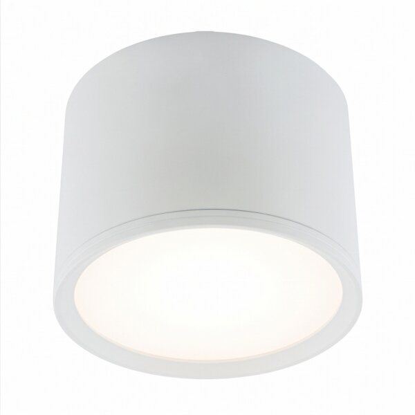 LED Deckenlampe Weiß Ø 10 cm H: 7 cm Aluminium 4100 K 580 lm