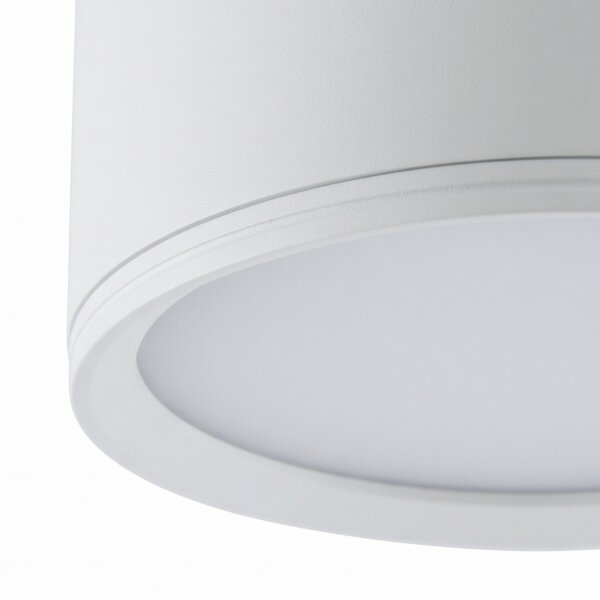 LED Deckenleuchte Weiß D: 12 cm rund H: 9 cm 4100 K 840 lm