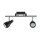 Deckenstrahler LED GU10 B: 30 cm 2-flammig 4000K Schwarz Chrom