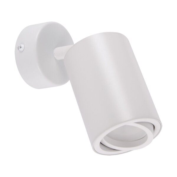 Wandlampe GU10 Weiß schwenkbar Ø 7 cm klein Aluminium ETHAN