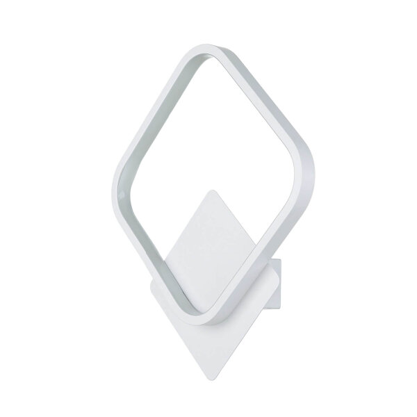 LED Wandleuchte B: 22 cm H: 29 cm Weiß 4100 K Metall eckig