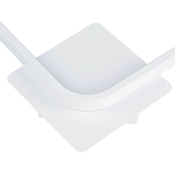 LED Wandleuchte B: 22 cm H: 29 cm Weiß 4100 K Metall eckig