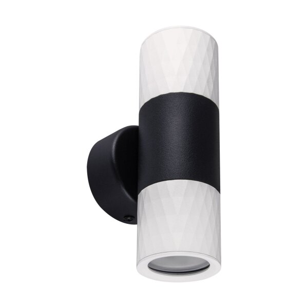 Wandlampe Up Down H: 17,5cm 2-flammig Schwarz Weiß GU10
