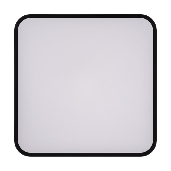 LED Deckenleuchte Schwarz B: 40cm H: 5,5cm 4000 K 1770 lm