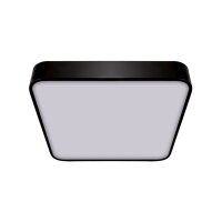 LED Deckenleuchte Schwarz B: 40cm H: 5,5cm 4000 K 1770 lm